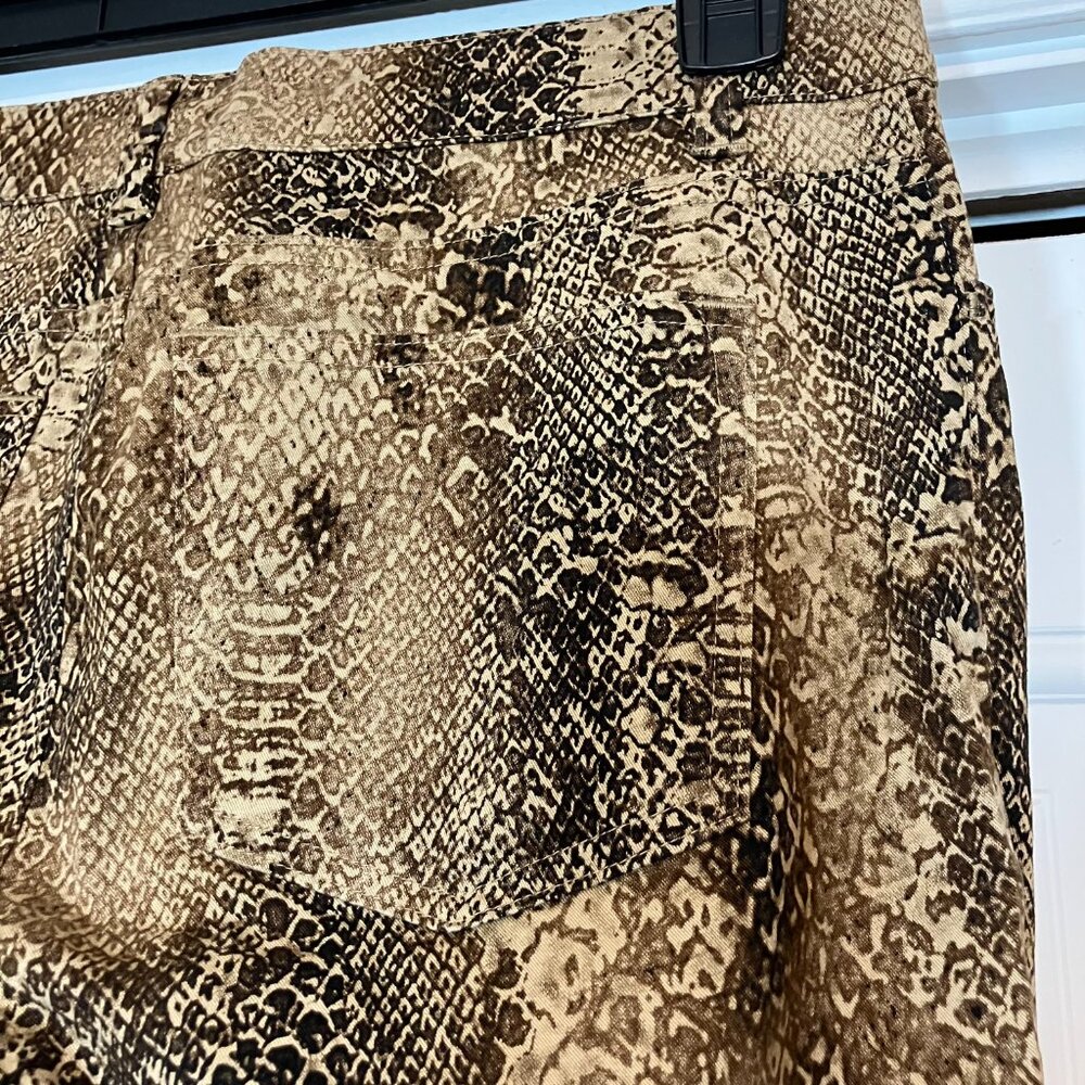 Lauren Ralph Lauren Snakeskin Print Jeans Size 8 - Picture 3 of 6